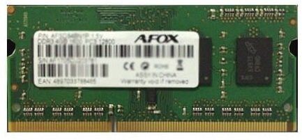 AFOX SO-DIMM DDR3 8G 1600MHZ LV 1,35V AFSD38BK1L