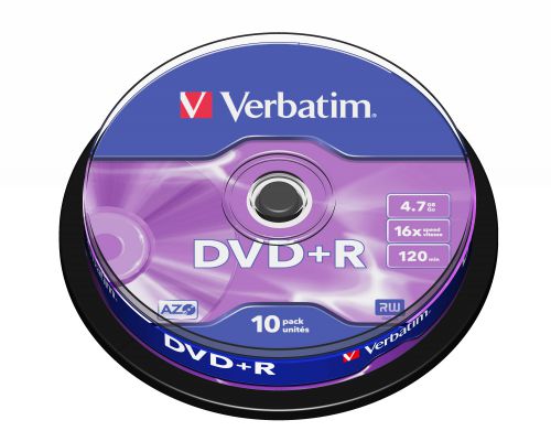 Płyta DVD Verbatim 43498 (4,7GB; 16x; 10szt.; Cake)