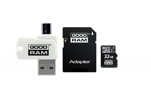 Karta pamięci z adapterem i czytnikiem kart GoodRam All in one M1A4-0320R12 (32GB; Class 10; Adapter