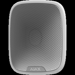 AJAX StreetSiren, Bezprzewodowa syrena z ramką LED i sygnalizatorem piezoelektrycznym (biały)
