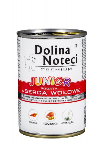 Karma DOLINA NOTECI Premium Junior Serca Wołowe (0,40 kg )