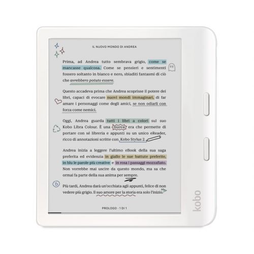 Ebook Kobo Libra Colour 7\ E-Ink Kaleido 3 32GB WI-FI White