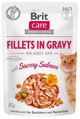 Brit Care Cat Fillets In Gravy Savory Salmon 85g