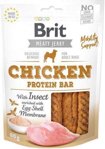 BRIT JERKY Chicken with insect Protein Bar 80g
