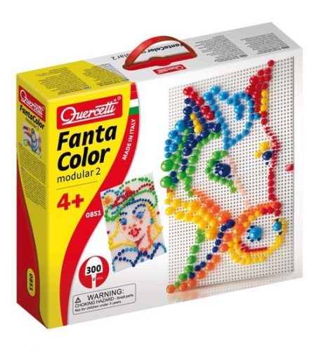 Quercetti Mozaika Fantacolor Modular 2 (Koń) 300 elementów 2 Tabli (WYPRZEDAŻ)