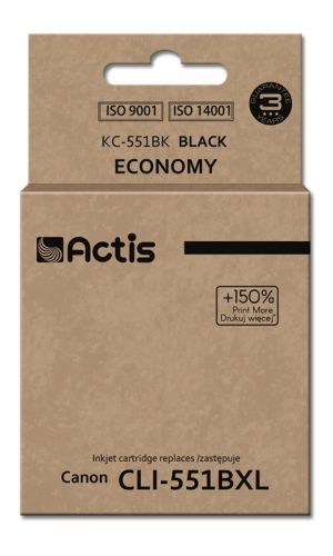 Tusz ACTIS KC-551Bk (zamiennik Canon CLI-551BK; Standard; 12 ml; czarny)