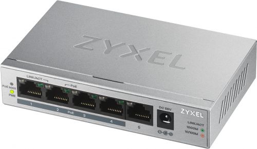 Switch PoE ZyXEL GS1005HP-EU0101F (5x 10/100/1000Mbps)