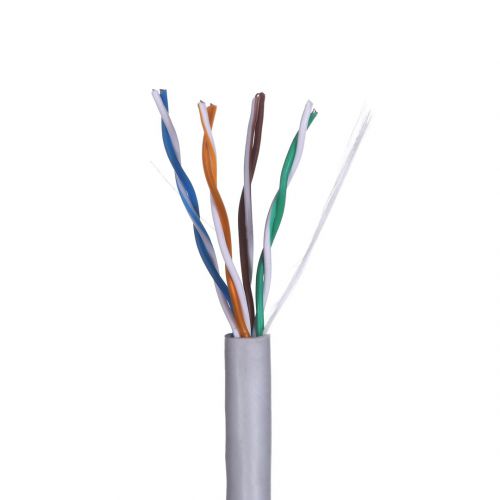 Kabel sieciowy A-LAN drut, 100% miedź KIU5PVC305NC (UTP; 305m; kat. 5e; kolor szary)