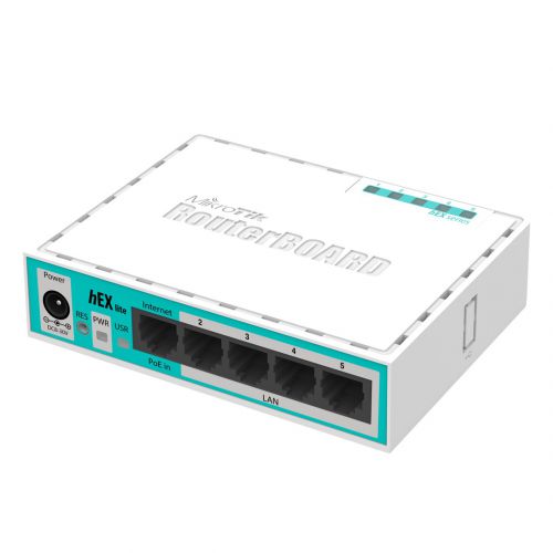 MikroTik hEX lite Router RB750r2, 5x RJ45 100Mb