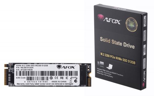 AFOX SSD M.2 PCI-EX4 512GB INTEL TLC 1,7 GB/S NVME ME300-512GN