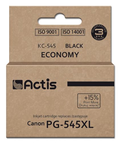 Tusz Actis KC-545 do drukarki Canon, zamiennik Canon PG-545XL; Supreme; 15 ml; 207 stron; czarny. Dr