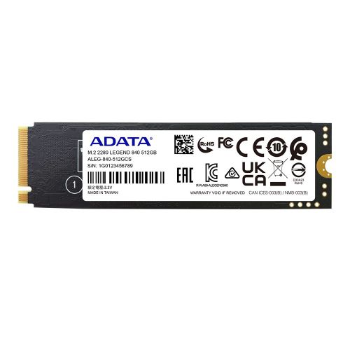 ADATA DYSK SSD LEGEND 840 512GB M.2 2280 PCIe Gen4 x4