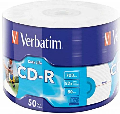 Płyta CD Verbatim 43794 (700MB; 52x; 50szt.; Spindle)
