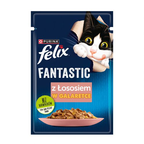 FELIX Fantastic Karma dla kotów z łososiem w galaretce