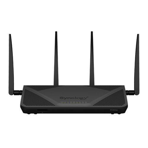 Synology Router RT2600ac, WiFi 5, IEEE 802.11a/b/g/n/ac, 3x 1GbE + 4x 1GbE(Dual WAN), 1xUSB 3.0, 1xU