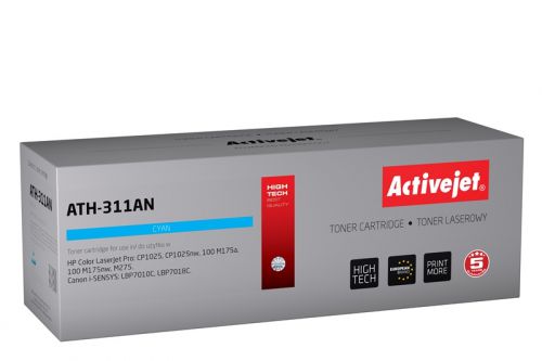 Toner Activejet ATH-311AN (zamiennik Canon, HP 126A CRG-729C, CE311A; Premium; 1000 stron; niebieski