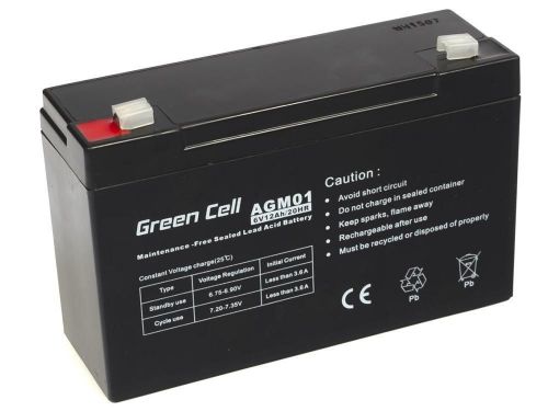 GREEN CELL AKUMULATOR ŻELOWY AGM01 6V 12AH