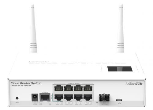 Switch MikroTik CRS109-8G-1S-2HnD-IN (8x 10/100/1000Mbps)