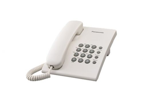 Telefon przewodowy Panasonic KX-TS 500PDW Biały (WYPRZEDAŻ)