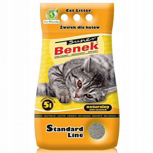 CERTECH Super Benek Standard Naturalny - żwirek dla kota zbrylający 5l