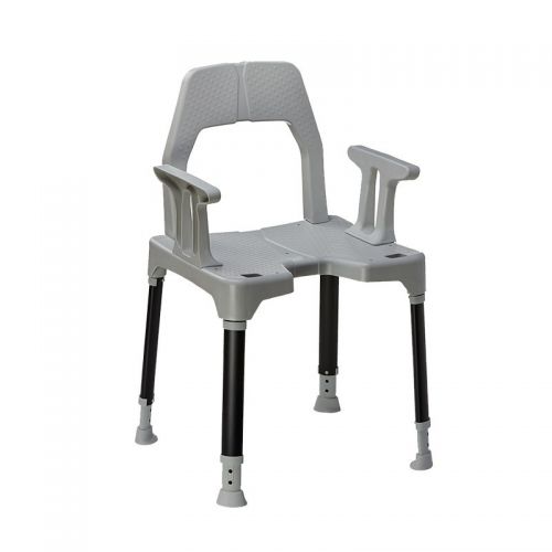 Dietz Tayo SilverLine - antybakteryjne krzesło prysznicowe z regulacją wysokości i oparciem wraz z p