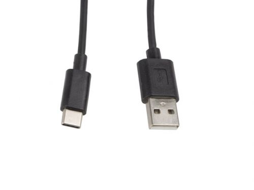 Kabel Lanberg CA-USBO-10CC-0010-BK (USB 2.0 typu A M - USB typu C M; 1m; kolor czarny)