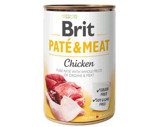 Karma BRIT PATÉ & MEAT z kurczakiem dla psa 400g