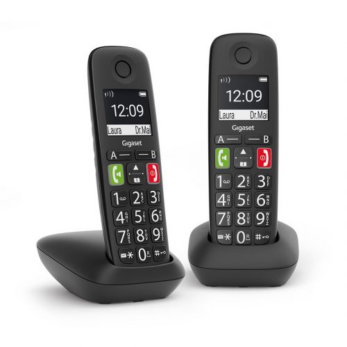 Gigaset Telefon bezprzewodowy E290 Duo Black