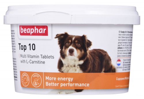 Beaphar tabletki multiwitaminowe z karnityną dla psów 180tab