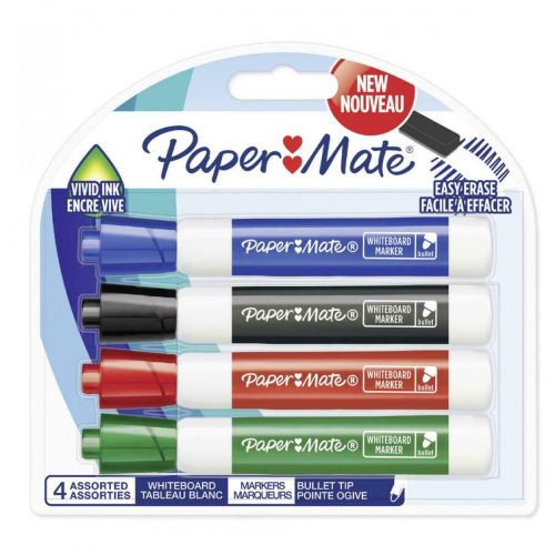 Paper Mate- zestaw markerów suchościerlanych 4 szt