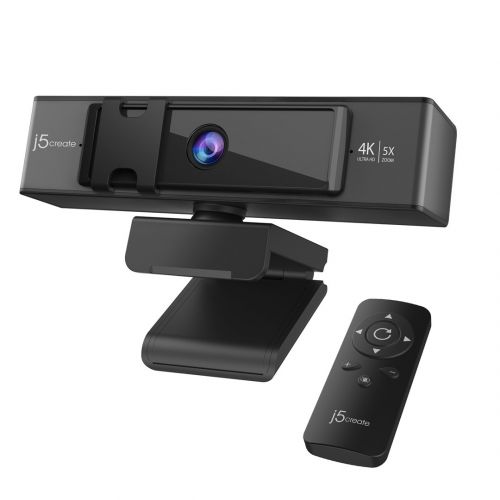 Kamera j5create USB 4K Ultra HD Webcam with 5x Digital Zoom Remote Control USB-C/USB 2.0; kolor czar