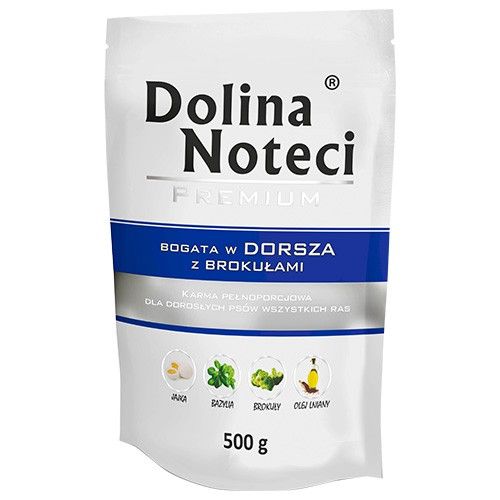 Karma DOLINA NOTECI Premium Dorsz i Brokuły (0,50 kg )
