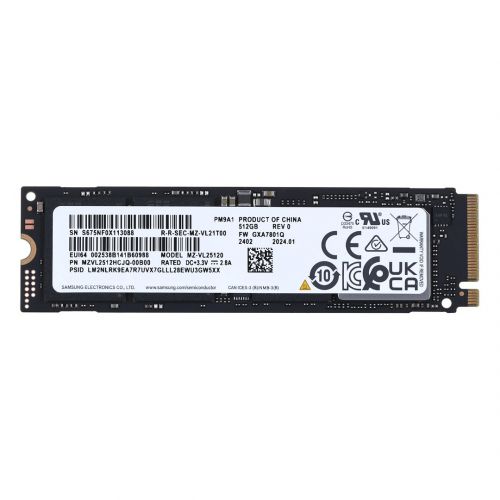 Dysk SSD Samsung PM9A1 512GB Nvme M.2 2280 MZVL2512HCJQ-00B00