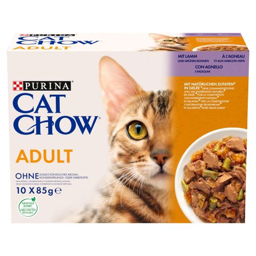 Karma Cat Chow z jagnięciną i zieloną fasolką10x85g
