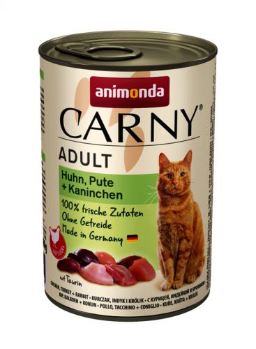 ANIMONDA Carny Adult smak: kurczak, indyk, królik - karma mokra dla kota - 400g