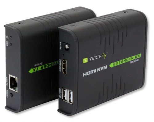 TECHLY KVM EXTENDER HDMI+USB PO SKRĘTCE DO 120M IDATA HDMI-KVM2