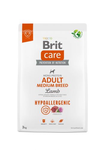 Brit Care Dog Hypoallergenic Adult Medium Lamb 3kg