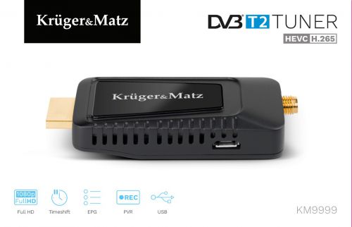KRUGER & MATZ DEKODER DVB-T2H.265 HEVC MINI KM9999