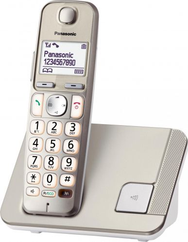 Telefon stacjonarny Panasonic KX-TGE 210 PDN (kolor szampański)