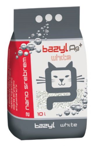 Bazyl Bentonit Super Premium Ag+ Compact White - żwirek dla kota 10 l (WYPRZEDAŻ)