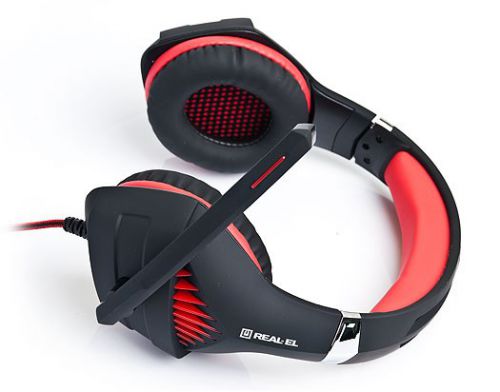 Słuchawki gamingowe REAL-EL GDX-7600 (black/red, z wbudowanym mikrofonem)