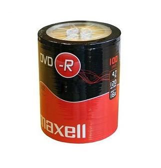 MAXELL DVD-R 4,7GB 100 szt.  w opakowaniu SHRINK. Prędkość zapisu 16X, 120 min.  Przeznaczenie nagry