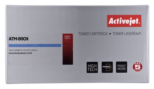 Toner Activejet ATM-80CN (zamiennik Konica Minolta TNP80C; Supreme; 9000 stron; błękitny)
