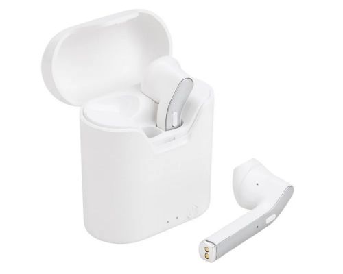 Słuchawki ART AP-TW-B2 (bezprzewodowe, z mikrofonem, TWS (microUSB) białe/srebrne)