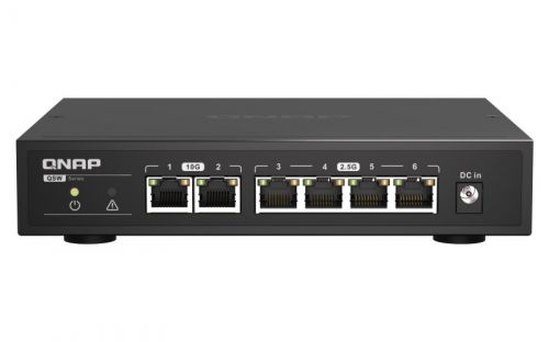 Qnap QSW-M2106-4C, 6x 2.5GbE,  4+A146x combo 10GbE SFP+/RJ45, management switch