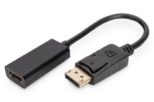 Kabel Assmann AK-340400-001-S (DisplayPort M - HDMI M; 0,15m; kolor czarny)
