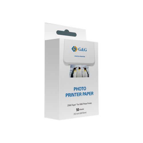 Papier fotograficzny ZINK GG-ZP023-50 do drukarek Canon, G&G, Huawei, HP, Polaroid, Xiaomi (50 mm x