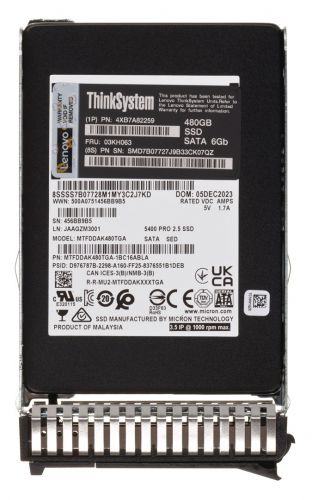 Lenovo ThinkSystem 2.5\ 5400 PRO 480GB Read Intensive SATA 6Gb HS SSD