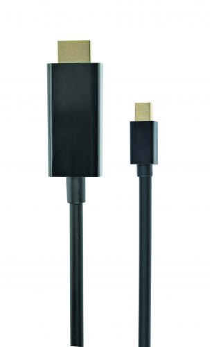 Kabel GEMBIRD CC-mDP-HDMI-6 (Mini DisplayPort M - HDMI M; 1,8m; kolor czarny)