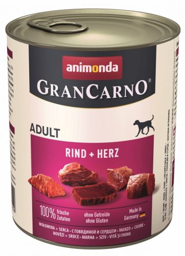 ANIMONDA Grancarno Adult smak: wołowina i serca 800g